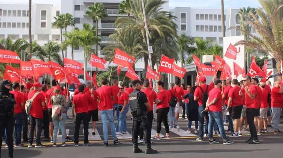 Hotelpersoneel op de Canarische Eilanden staakt tijdens de paasvakantie