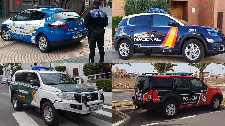 Welke veiligheidsinstanties zijn er op Gran Canaria en waarvoor zijn zij bevoegd