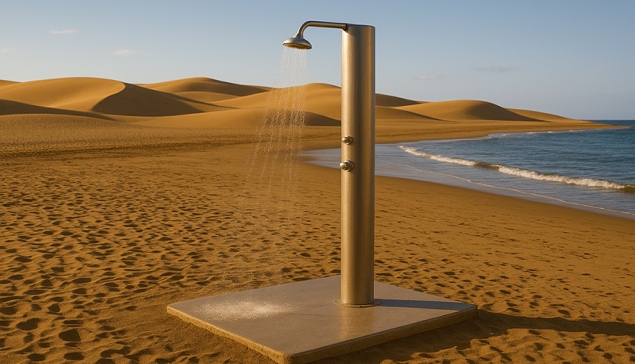 De stranddouches in Maspalomas, luxe op z'n retour?