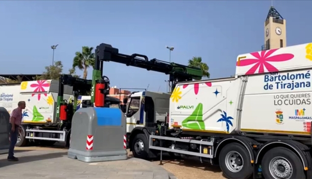 Nieuwe vrachtwagens en containers in San Bartolomé de Tirajana na investering van 1,8 miljoen